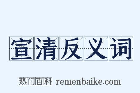 宣清反义词是什么意思的图片